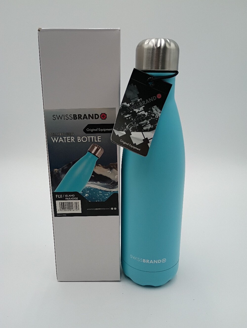Swissbrand Stainless Steel Water Bottle. 16.9 FL Oz Island Paradise